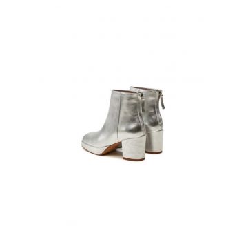 Ghete dama  304465192 - Piele naturala - Argintiu