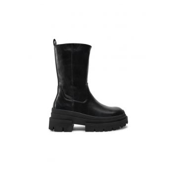 Ghete dama  304484346 - Piele ecologica - Negru - Negru