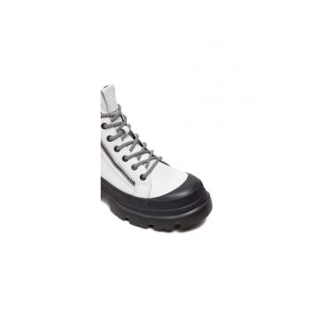 Ghete dama  304499463 - Piele naturala - 41 EU - Alb