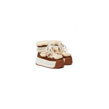 Ghete dama  304933134 - Piele naturala - 41 EU - Maro