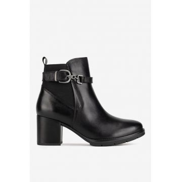 Ghete dama  5903419293115 - Piele naturala - Negru