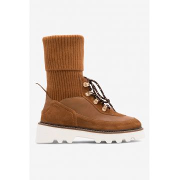 Ghete dama  5905588101680 - Piele naturala - Maro