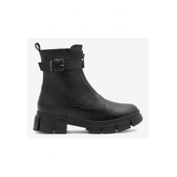 Ghete fete  5905588143123 - Piele naturala - Negru