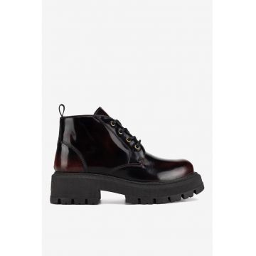 Ghete dama  5905588856306 - Piele naturala - Rosu