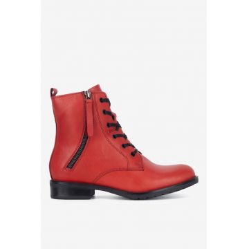 Ghete dama  5905588877226 - Piele naturala - Rosu