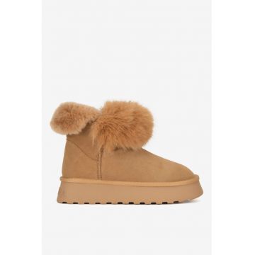 Ghete dama  5905588957126 - Piele intoarsa - Bej