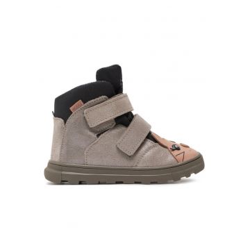 Ghete fete  304293955 - Piele naturala - Argintiu