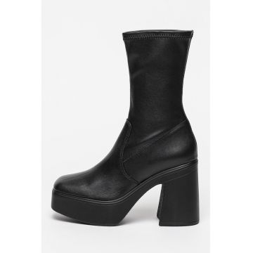 Botine cu toc masiv Low Phoenix - Negru