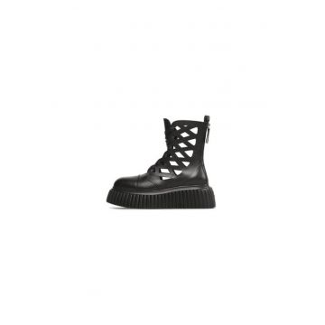 Ghete dama  302111046 - Piele naturala - Negru