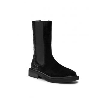 Ghete dama -  303085322 - Negru - Piele intoarsa