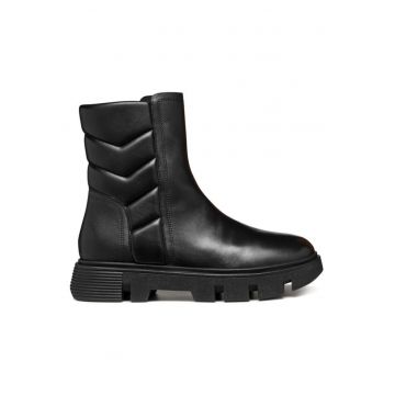Ghete dama  304064708 - Piele ecologica - Negru