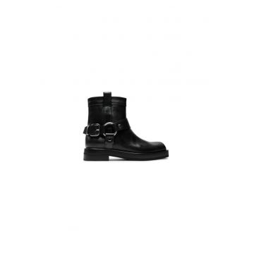 Ghete dama  304339219 - Piele naturala - 36 EU - Negru