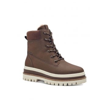 Ghete dama -  casual - sintetic/textil - maro/alb