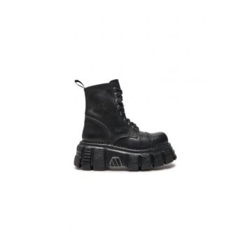 Ghete dama  M-NEWMILI083 - negre - piele ecologica -