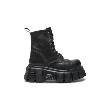 Ghete dama  M-NEWMILI083-S39 - negru - piele ecologica -
