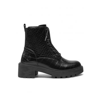 Ghete dama  Piele naturala - Negru