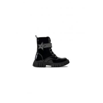 Ghete fete  304748004 - Piele ecologica - Negru