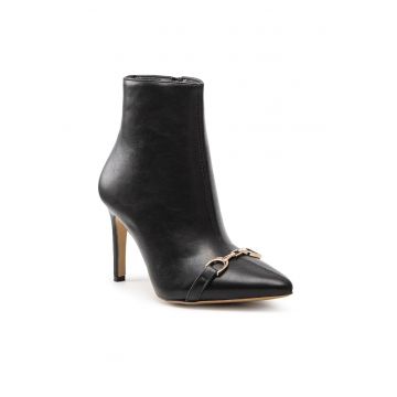 Botine dama -  301727996 - Piele ecologica - Negru