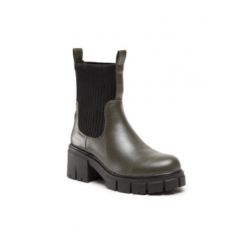 Botine dama -  301728085 - Piele ecologica - Kaki