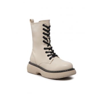 Botine dama -  301728146 - Piele ecologica - Bej