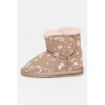 Cizme joase din piele intoarsa Woodland Toddle