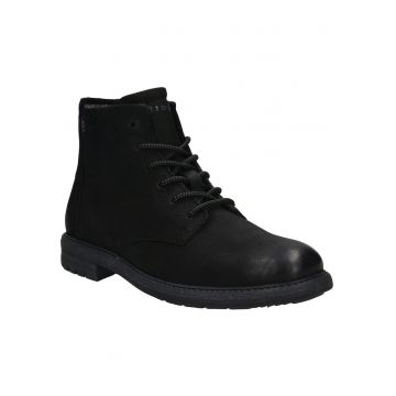 Ghete barbati -  casual - negru - piele intoarsa