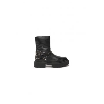 Ghete dama  304364914 - Piele naturala - 41 EU - Negru