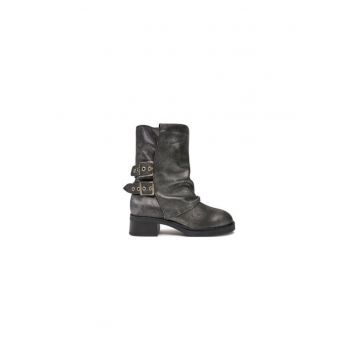 Ghete dama  304364976 - Piele naturala - Argintiu