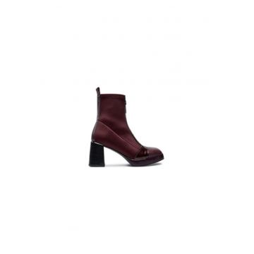 Ghete dama  304400629 - Piele naturala - Rosu