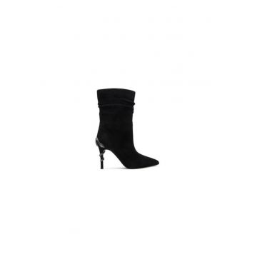 Ghete dama  304523472 - Piele naturala - Negru