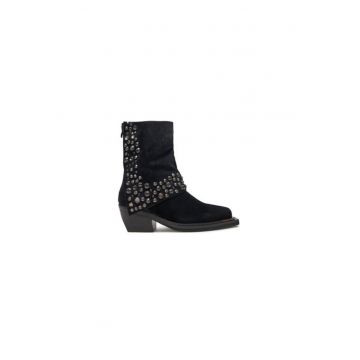 Ghete dama  304523762 - Piele naturala - 40 EU - Negru
