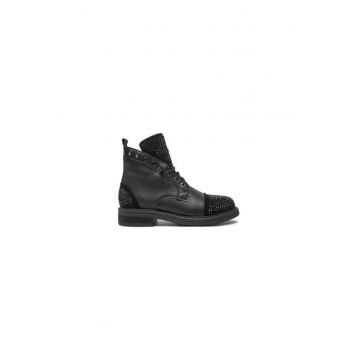 Ghete dama  304523786 - Piele naturala - 36 EU - Negru