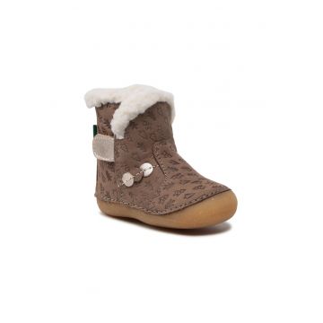 Ghete fete -  301558804 - Maro - Piele naturala/Piele nabuc