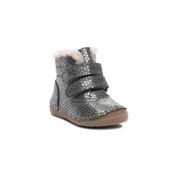 Ghete fete -  302984954 - Argintiu - Piele nabuc
