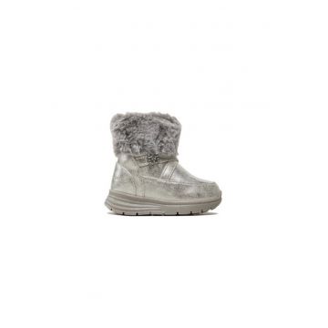 Ghete fete  304440052 - Piele ecologica - 24 EU - Argintiu